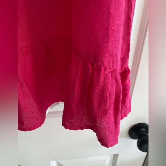 Zara Hot Pink Linen Sundress Size M - Picture 2 of 6